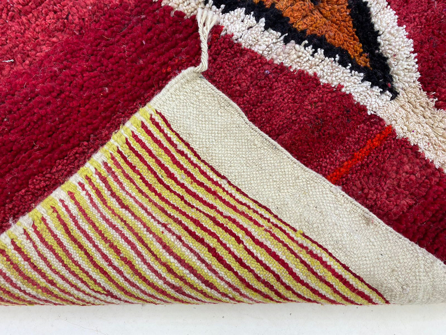 Handmade Moroccan Berber Rug, Colorful Boho Woven Area Rug.