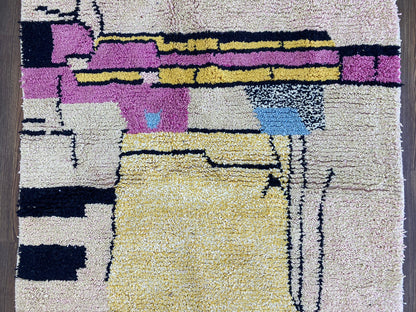 Handcrafted Moroccan Berber Area Rug, Customized Colorful Woven Rug.