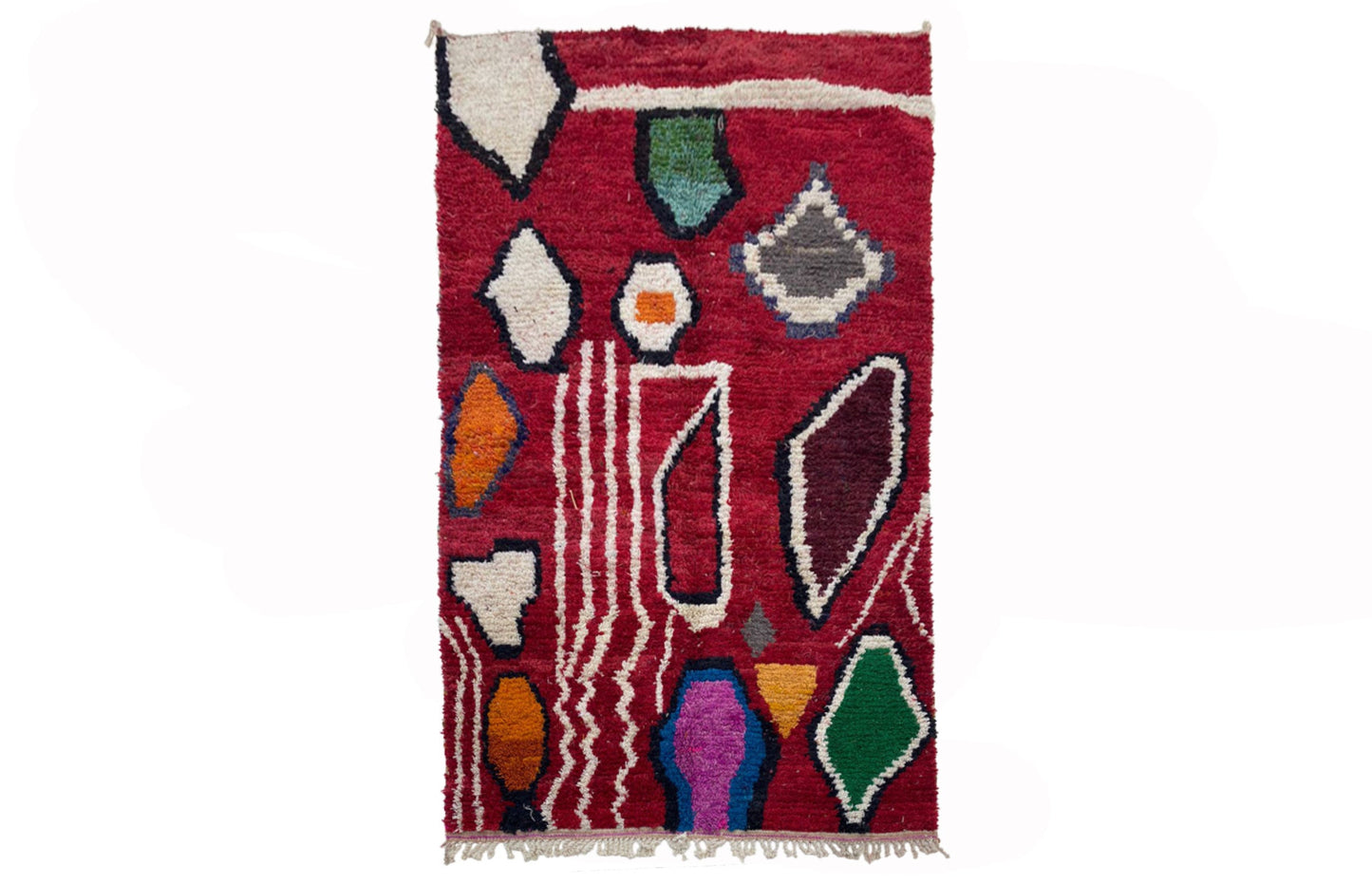 Abstract Moroccan Berber Rug, Handwoven Custom Area Rug.