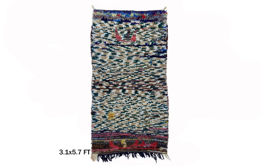 Moroccan Rug, 3x6 Vintage Colorful Bohemian Runner Rug, Unique Cozy Runner Rug.