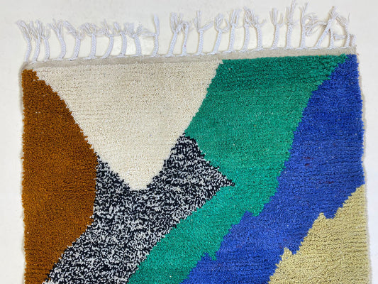 Customize Colorful Moroccan Berber Area Rug, Unique Bohemian Decor Rug.