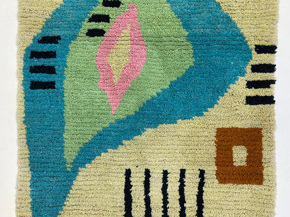 Moroccan Berber rug, Personalized Hand Knotted Custom Area Rug.