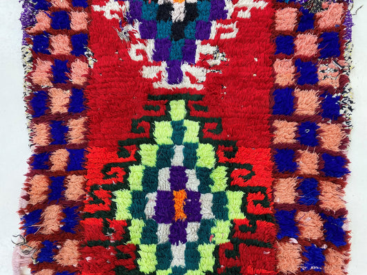 Moroccan Rug Runner, 3x8 Berber Vintage Boho Decor Rug - Unique Traditional Rug.
