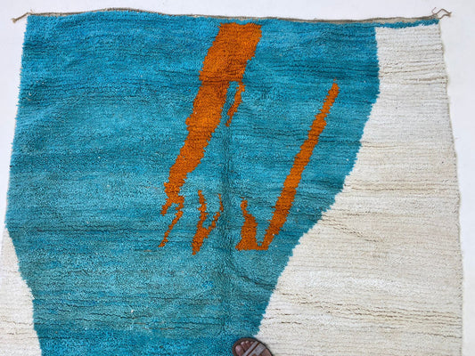 Custom Moroccan Wool Rug, Handmade Berber Colorful Rug.