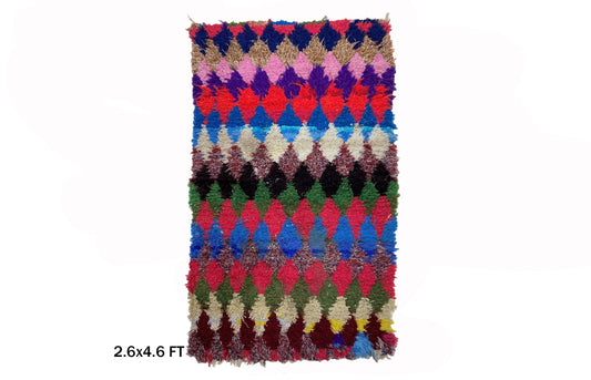 Moroccan Rug , 3x5 Small Vintage Area Rug, Cozy Home decoration.