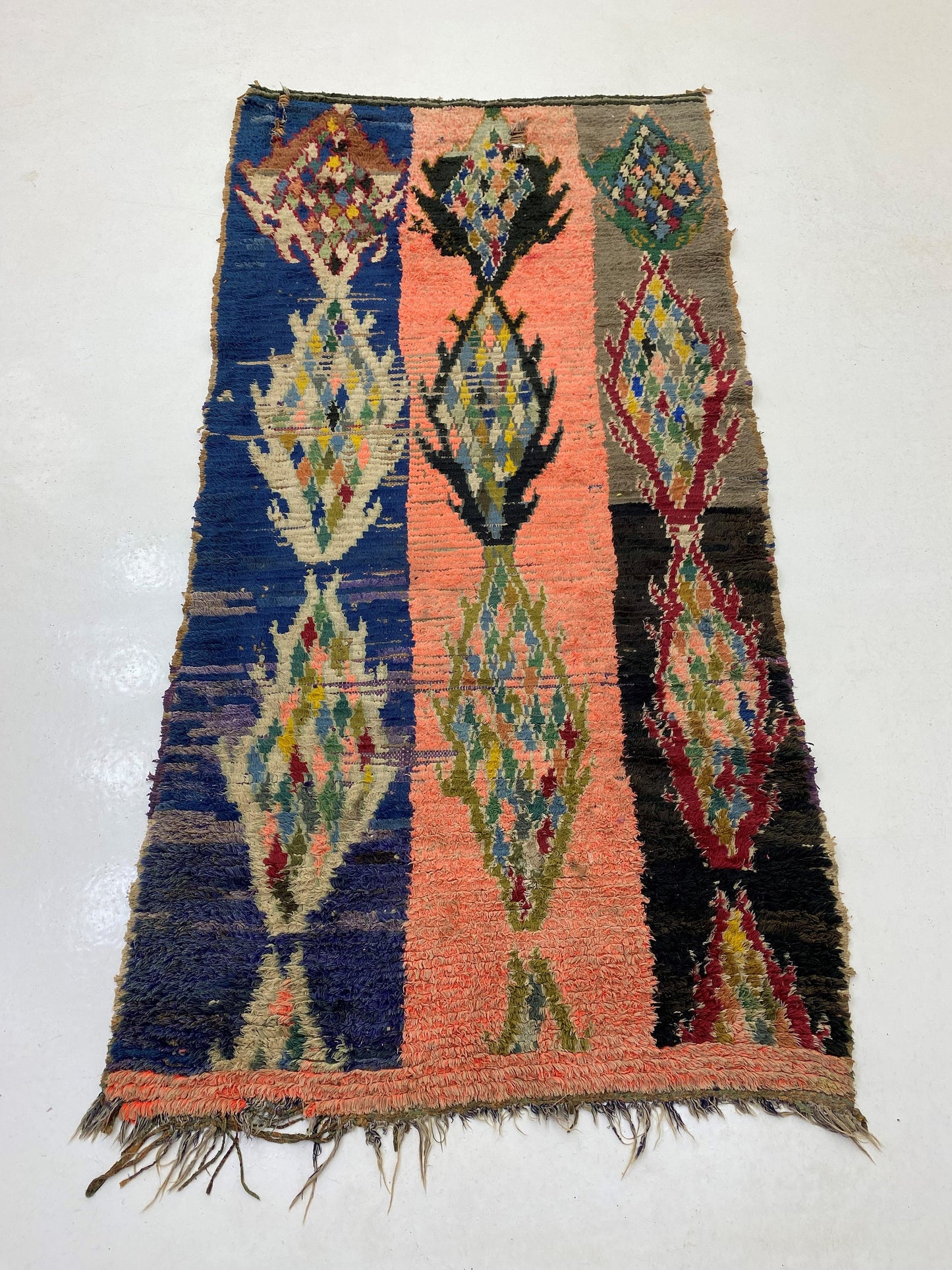 Moroccan Rug, 4x8 Artistic Vintage Colorful Rug, Berber Home Decor.