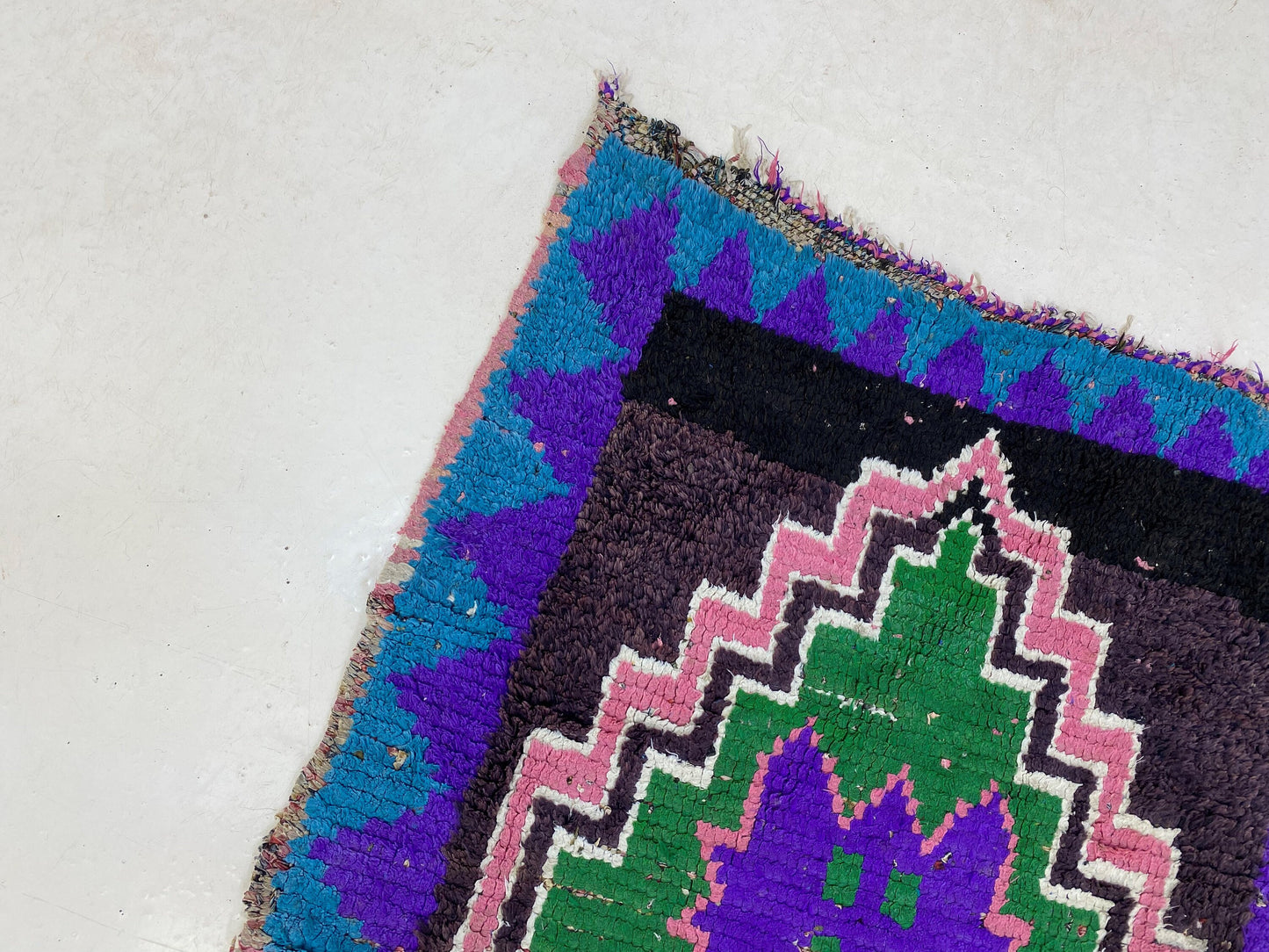 2x9 Colorful Vintage Moroccan Runner Rug, Berber Narrow Home Rug.