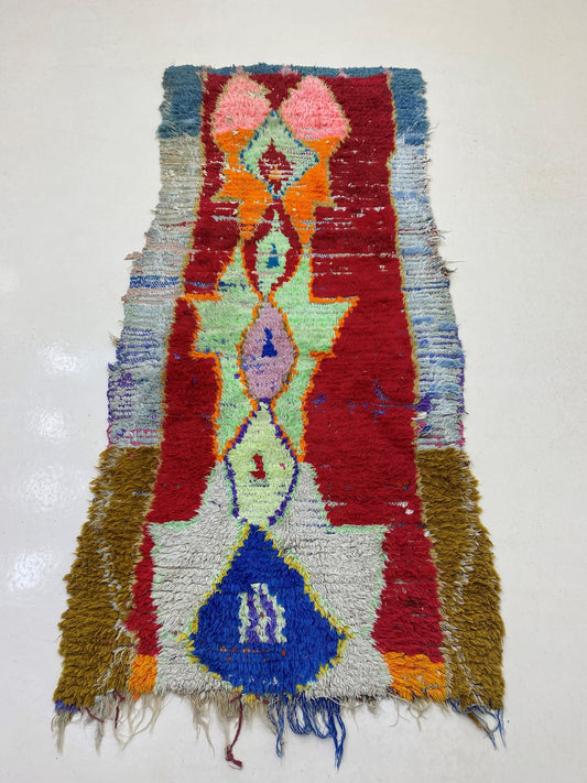Authentic Moroccan Runner, Vintage Berber Style Runner Rug.
