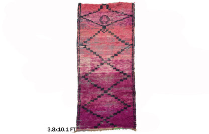 Berber Moroccan Runner 4x10, Beautiful Wool Long Runner Rug