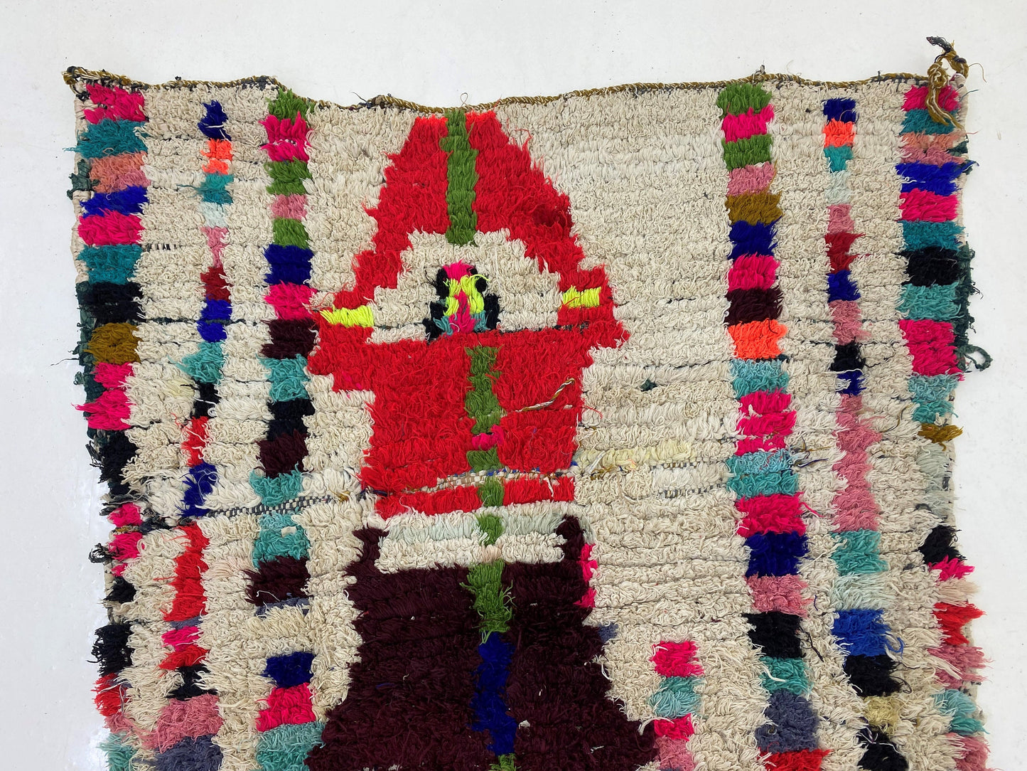 3x5 Colorful Moroccan Rug, Vintage Berber Decor Area Rug.