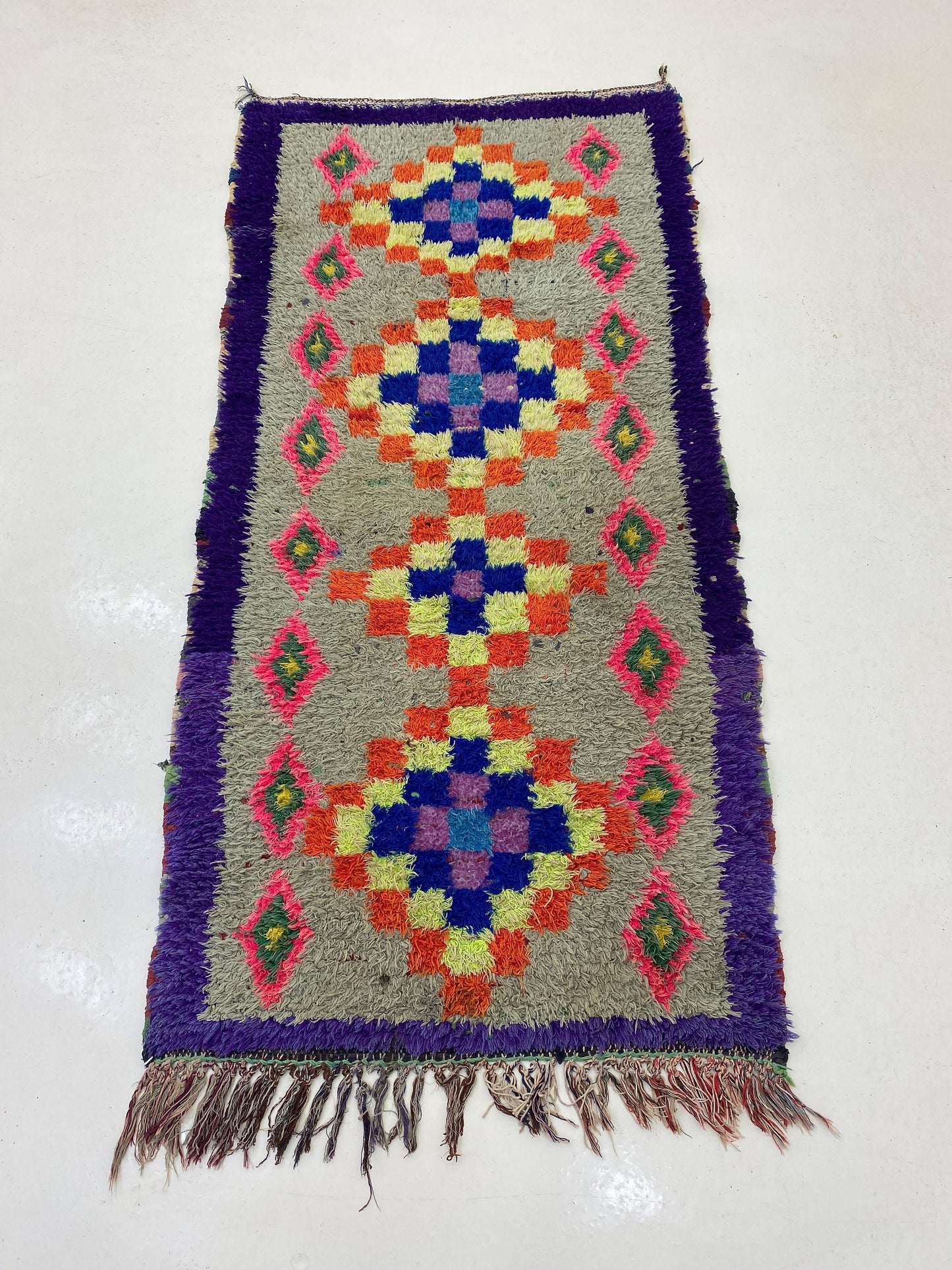 Small 3x6 Moroccan Rug, Vintage Home Decor Rug.