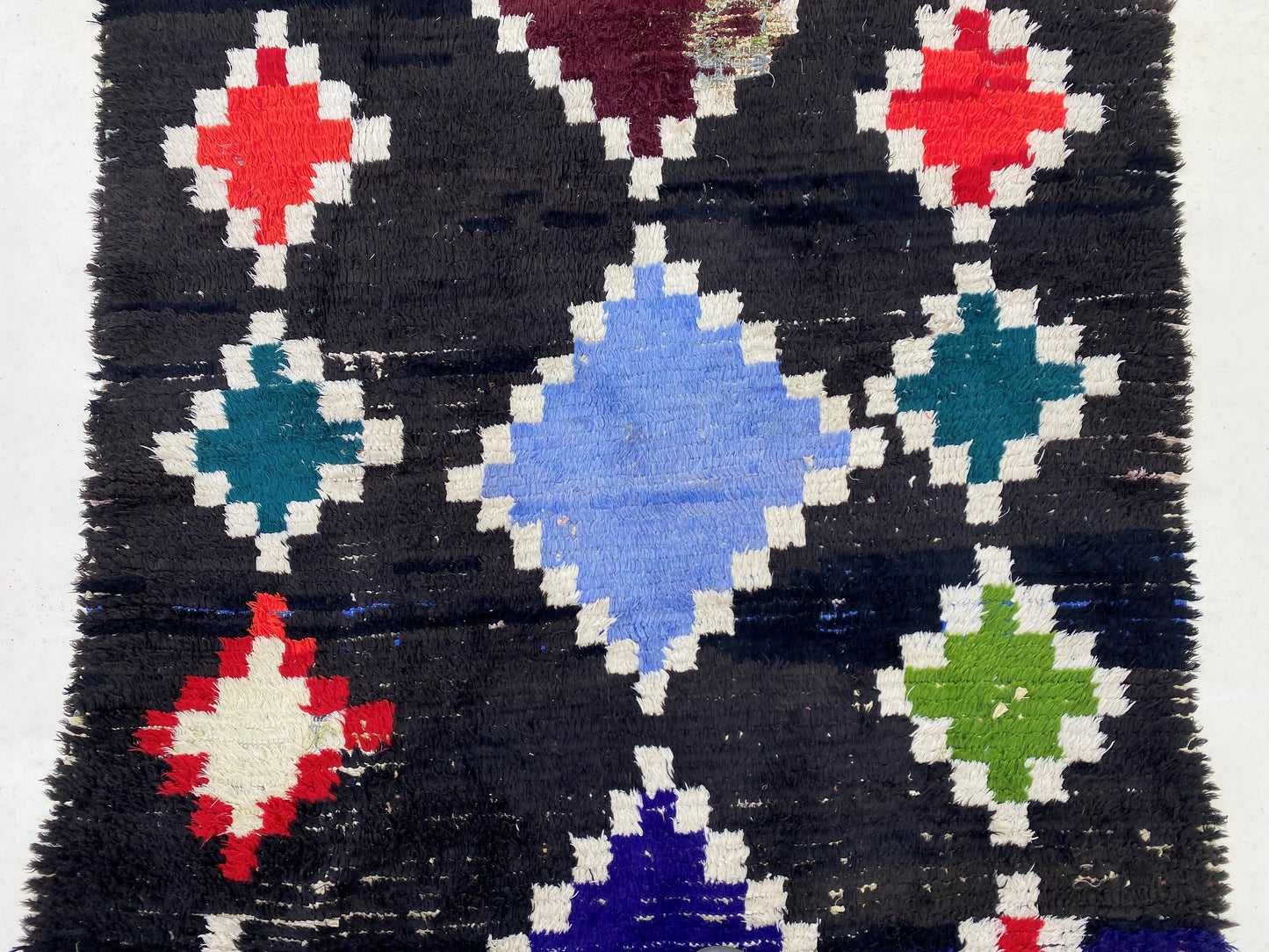 Moroccan rug, Vintage Diamond 4.5x6 Rug, Berber Area Rug.