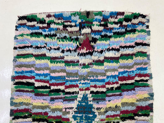 Moroccan 3x7 Runner, Narrow Vintage Berber Runner.