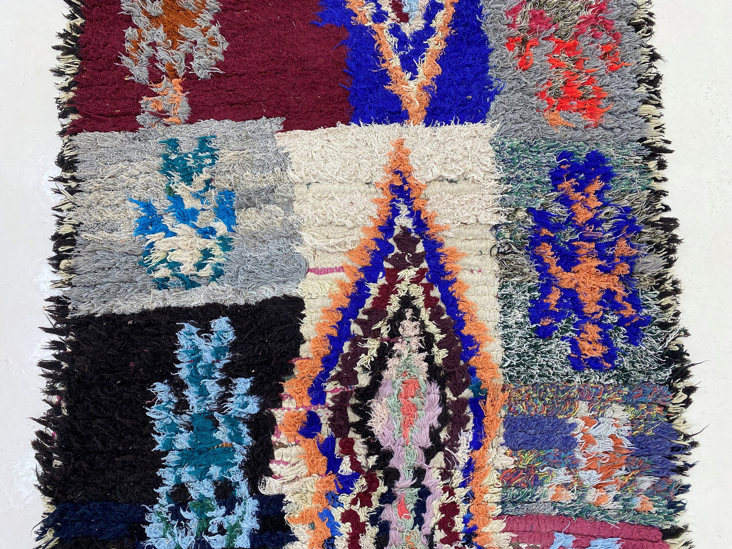 Moroccan 3x9.5 Runner, Vintage Colorful Berber Runner.
