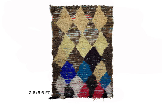 Moroccan diamond 3x6 runner rug.