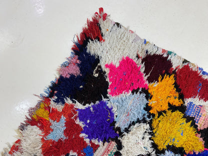 Diamond 6x4 Moroccan Rug, Vintage Colorful Area Rug, Berber Home Decor.