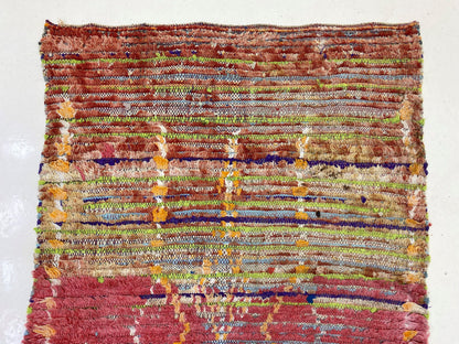 Narrow Moroccan Runner Rug 2x11 ft, Traditional Diamond Wool Runner, Long Narrow Hallway Decor.