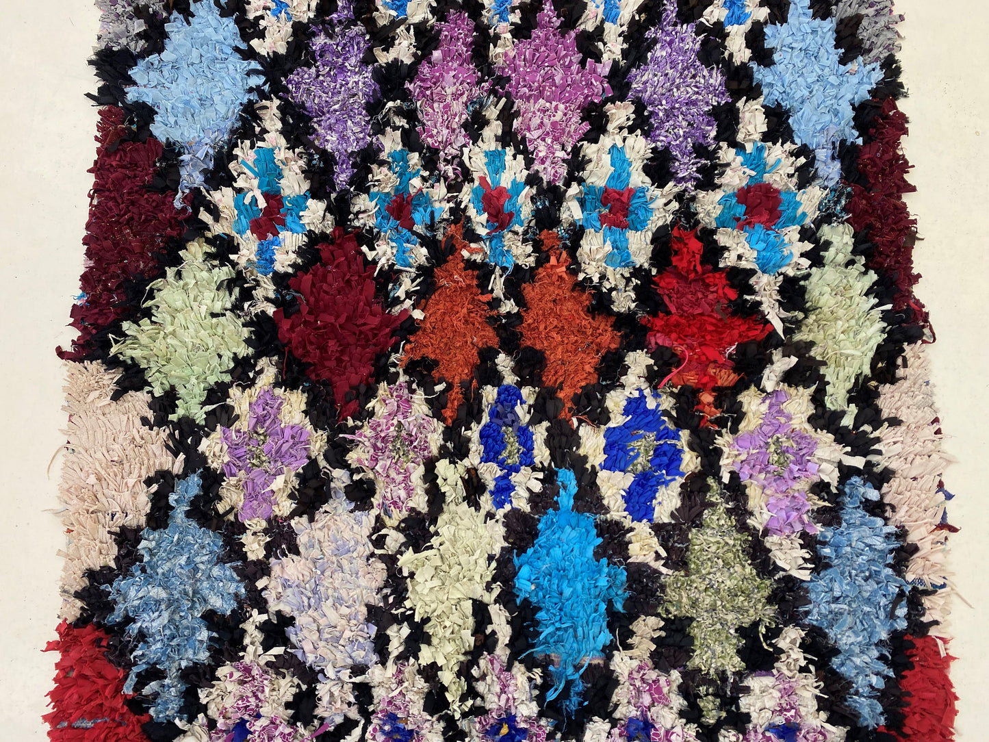 5x7 Vibrant Moroccan Old Rug, Vintage Area Rug.
