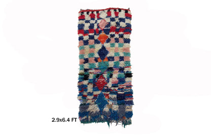 Moroccan Berber Rug, 3x6 FT, Geometric Area Rug§