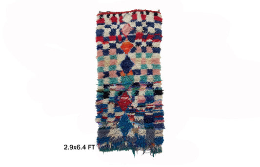 Moroccan Berber Rug, 3x6 FT, Geometric Area Rug§