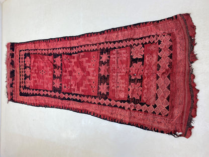 Vintage Moroccan Runner Rug, Used Home Decor 5x12.