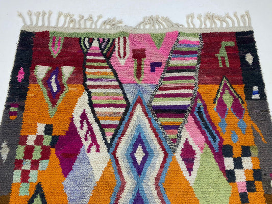 Handmade Authentic Berber Moroccan Wool Rug, Custom Home Decor Accent.