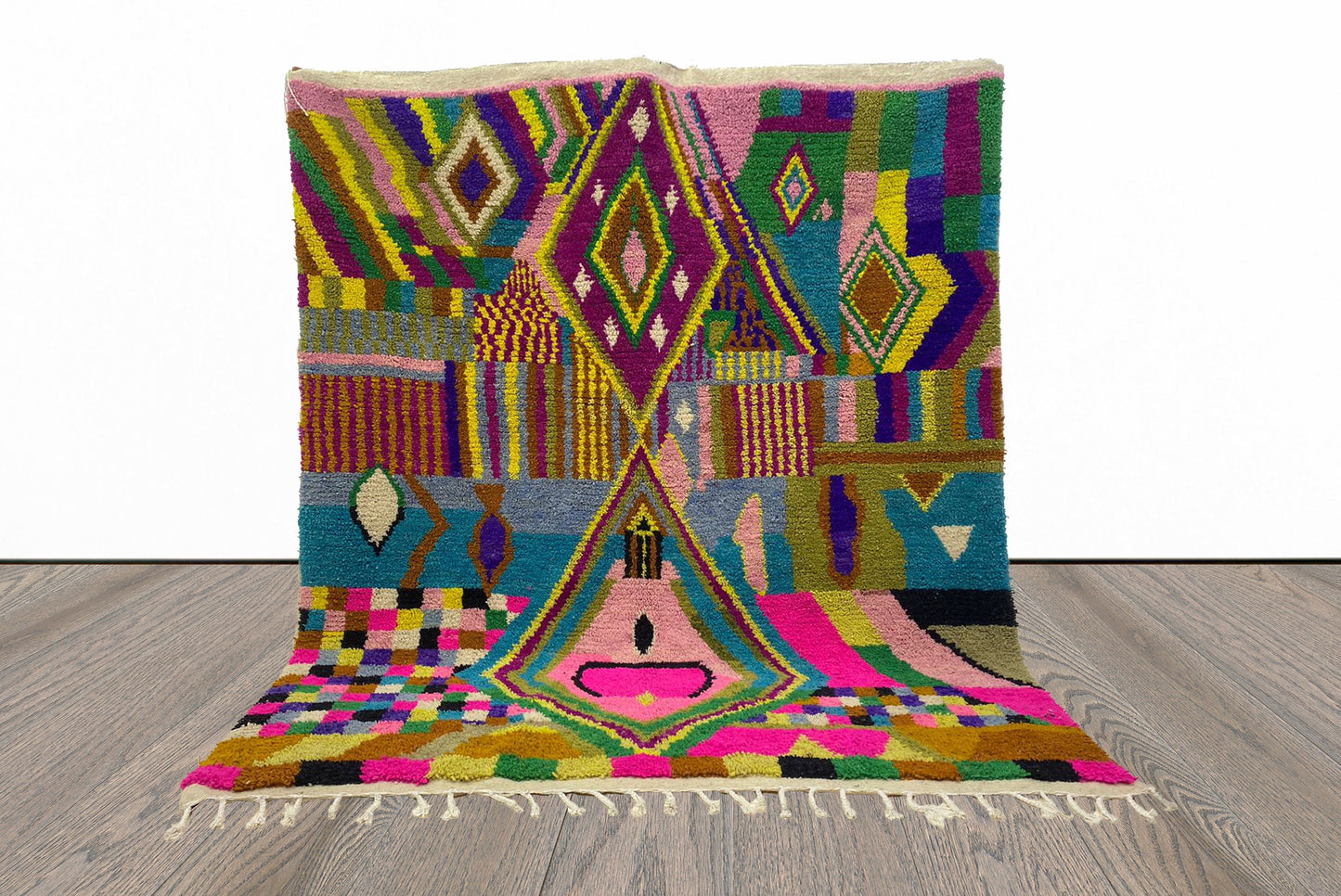 Customized Moroccan Area Rug, Handcrafted Living Room Decor.