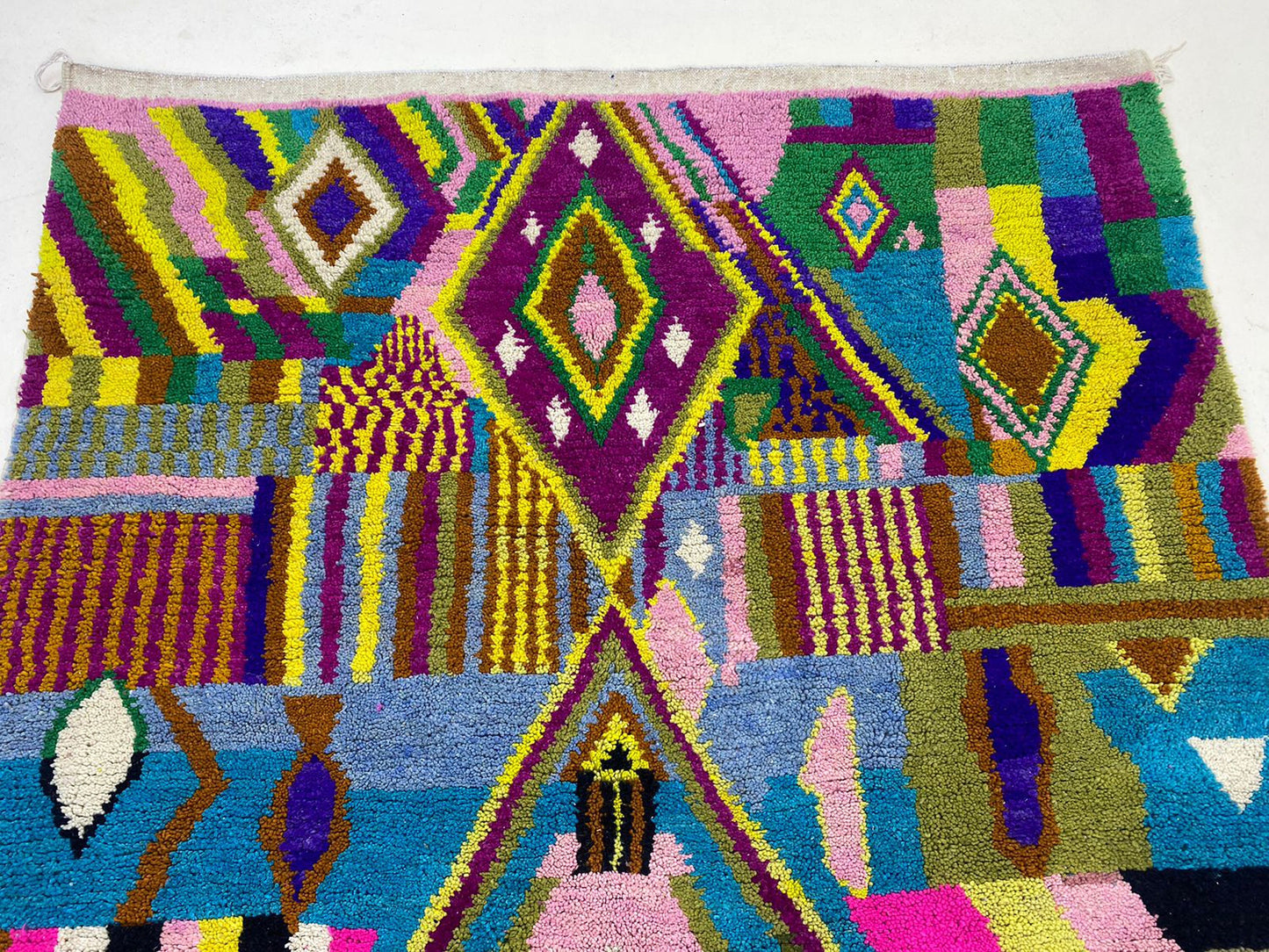Customized Moroccan Area Rug, Handcrafted Living Room Decor.