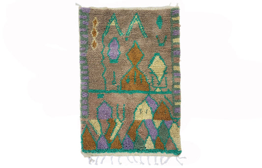 Personalized Colorful Moroccan Wool Rug, Handcrafted Rug for Your Home.