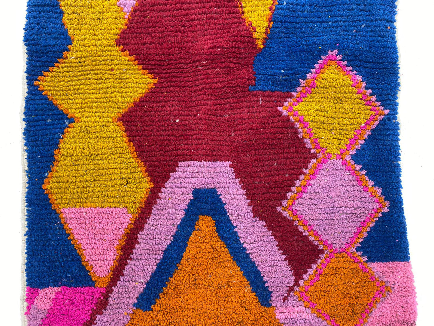 Handwoven Moroccan Berber Wool Rug, Custom Design Area Rug.