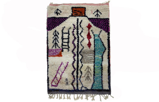 One of a Kind Moroccan Rug, Handmade and Customized Rug.