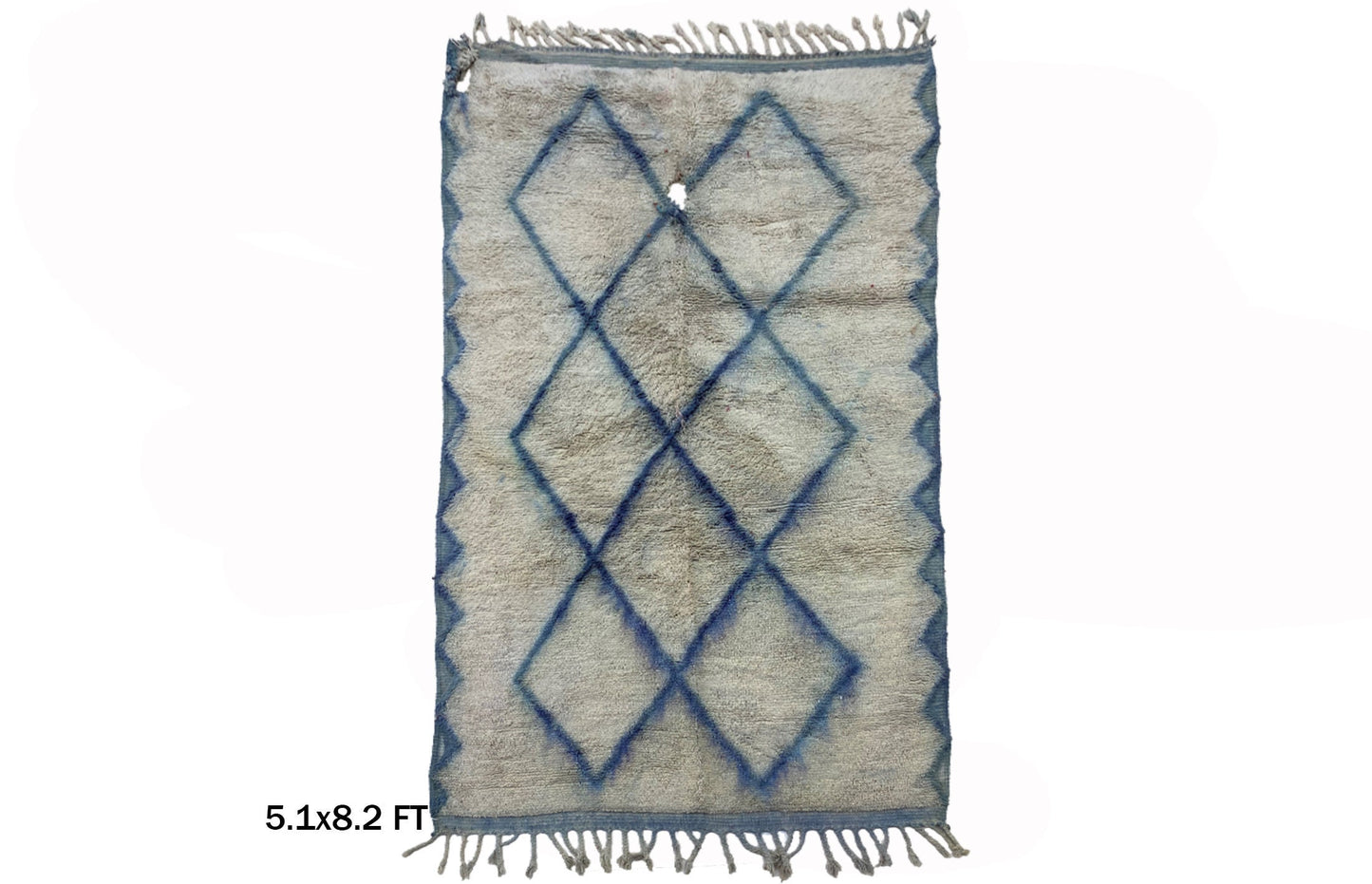 5x8 Diamond Moroccan Area Rug, Diamond Traditional Rug.