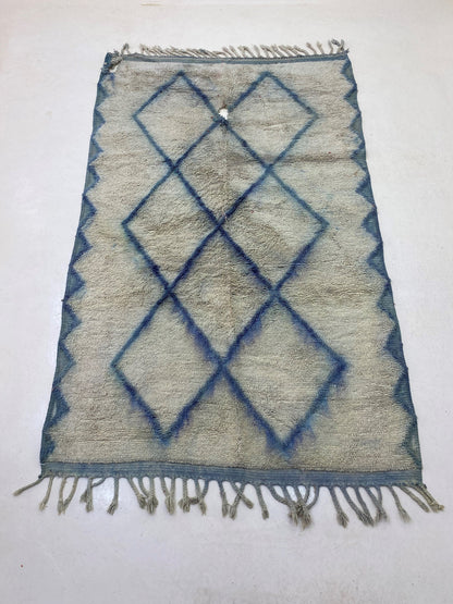 5x8 Diamond Moroccan Area Rug, Diamond Traditional Rug.