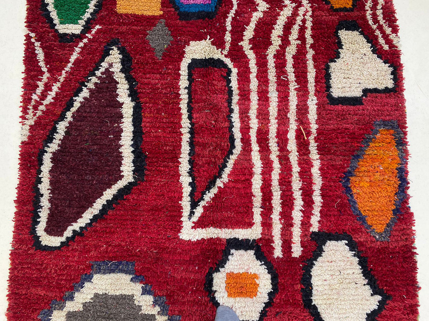 Abstract Moroccan Berber Rug, Handwoven Custom Area Rug.