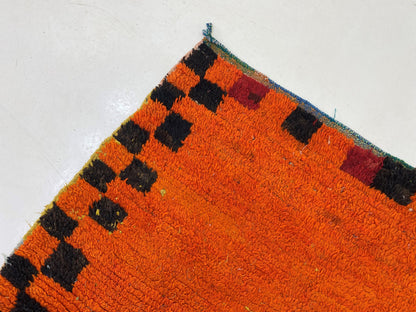 4x7 Moroccan Rug, Unique Vintage Wool Area Rug.