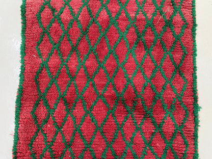 3x9 Diamond Vintage Moroccan Rug Runner.