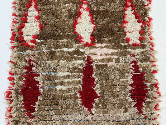 Tapis de couloir marocain doux 3x8, tapis de décoration d'intérieur vintage, tapis de couloir berbère d'occasion.