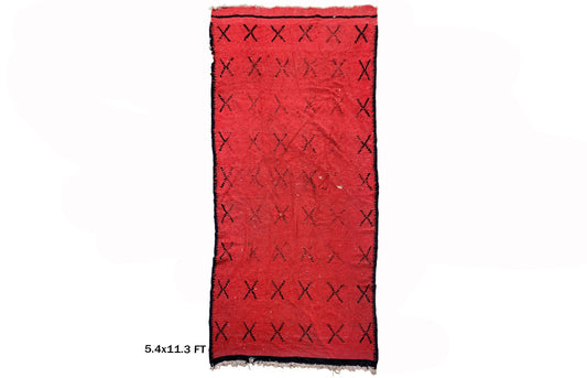 Large Berber Moroccan Red 5x11 rug.