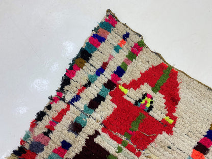 3x5 Colorful Moroccan Rug, Vintage Berber Decor Area Rug.