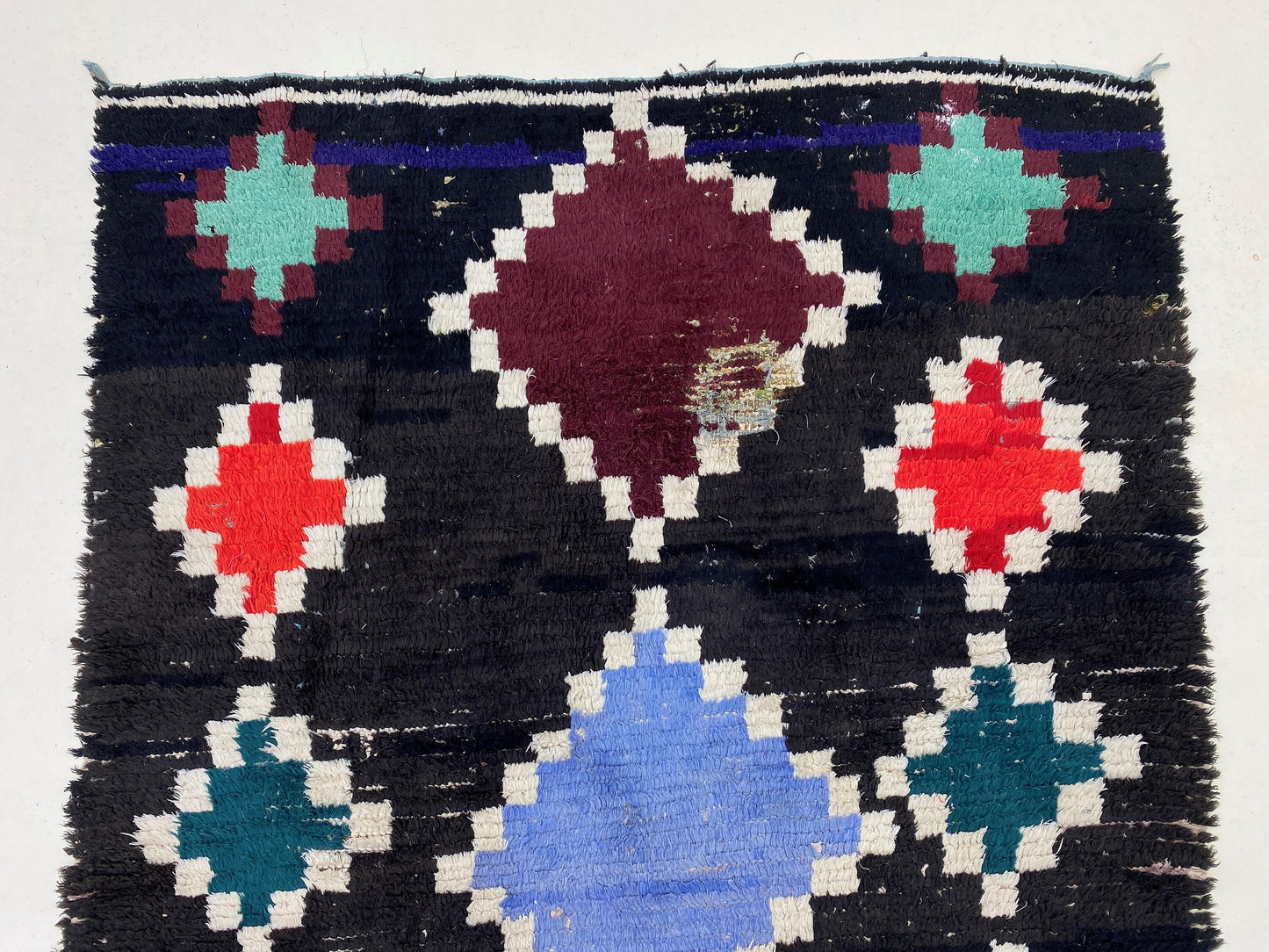 Moroccan rug, Vintage Diamond 4.5x6 Rug, Berber Area Rug.