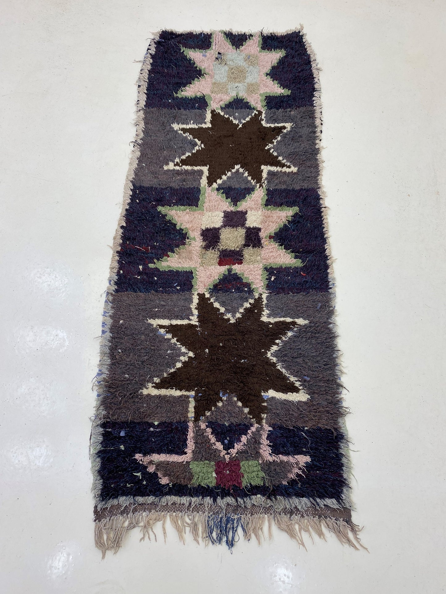 Colorful Moroccan 3x6 Runner Rug, Small Vintage Runner.