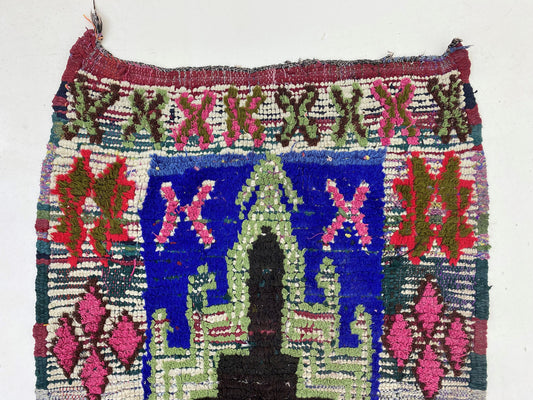 Tapis de couloir marocain vintage 3x9, tapis de décoration d'intérieur berbère.