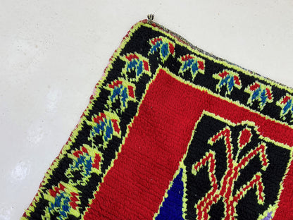 Narrow Moroccan Runner, Vintage Boho 8x3 Runner Rug.