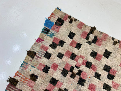 Moroccan Runner Rug 3x10, Vintage Berber Design Rug.