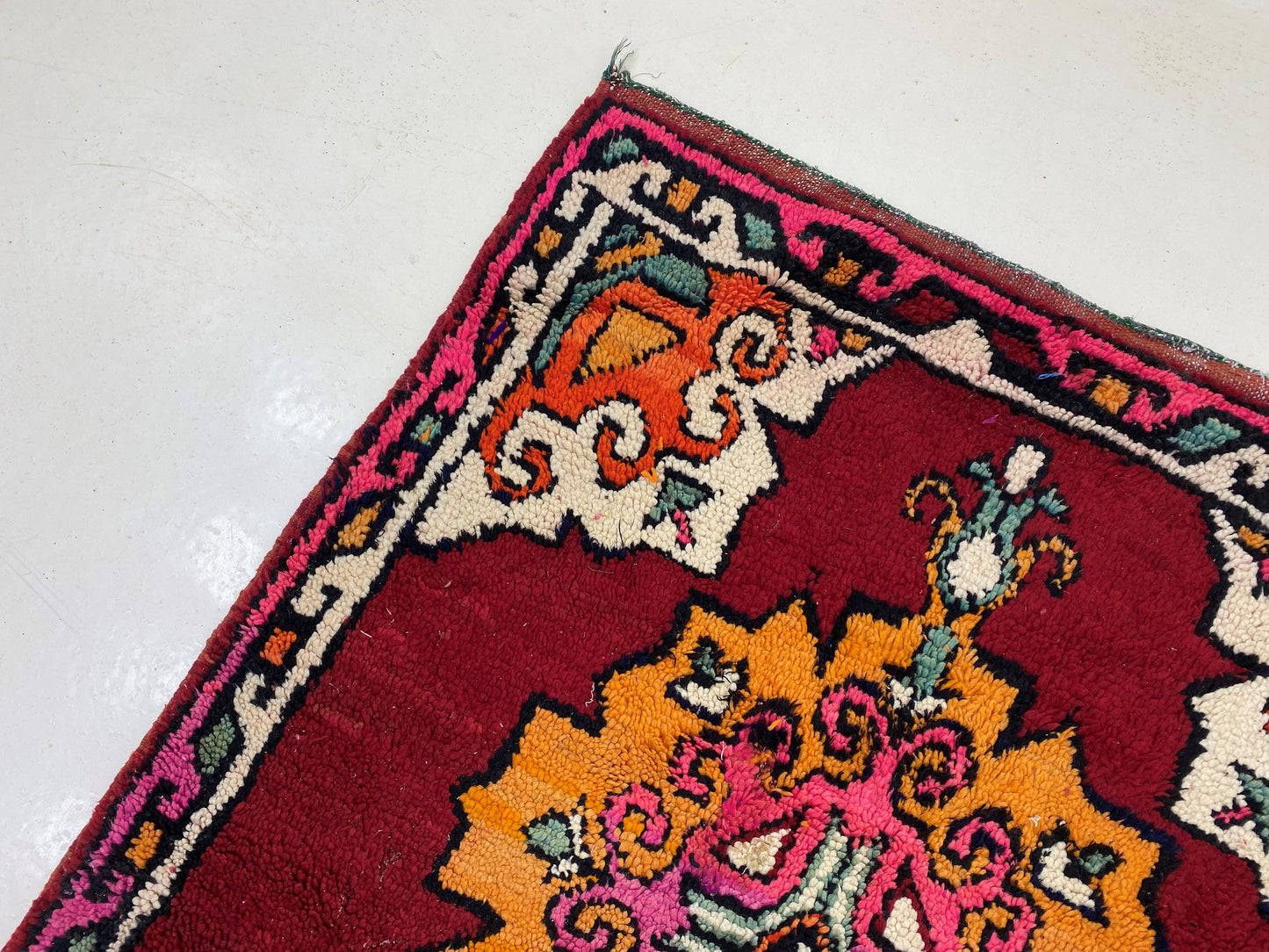 4x9 Luxurious Berber Moroccan Runner Rug, Wool Vintage Home Decor.