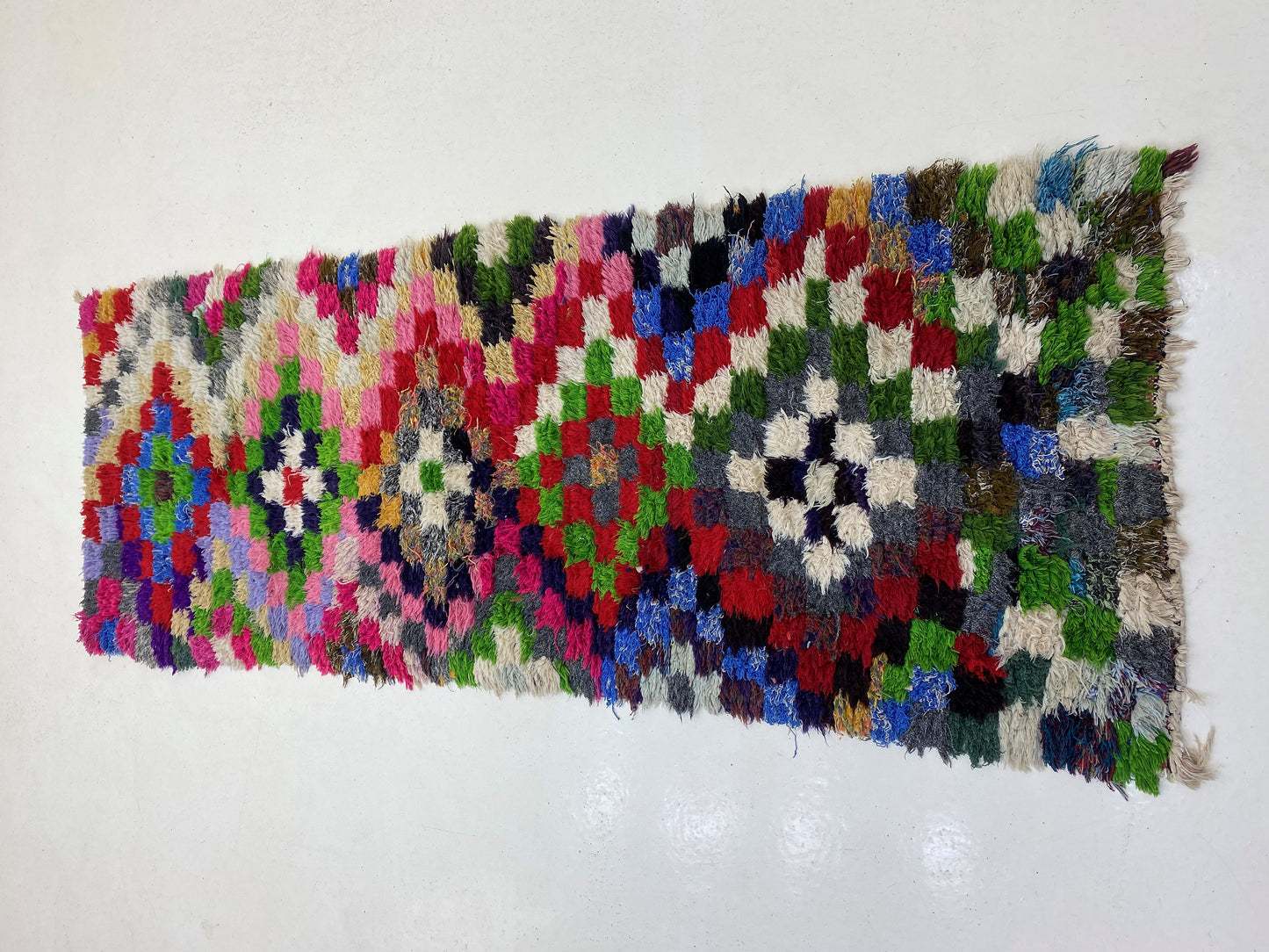 Moroccan Rug Runner, 3x8 Colorful Vintage Runner, Berber Boho Rug.