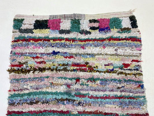 Living Room Moroccan Rug, Colorful Vintage 5x7.5 Decor.
