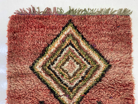 Diamond Berber 3x6 Runner, vintage Bohemian Runner, Moroccan Runner Rug.