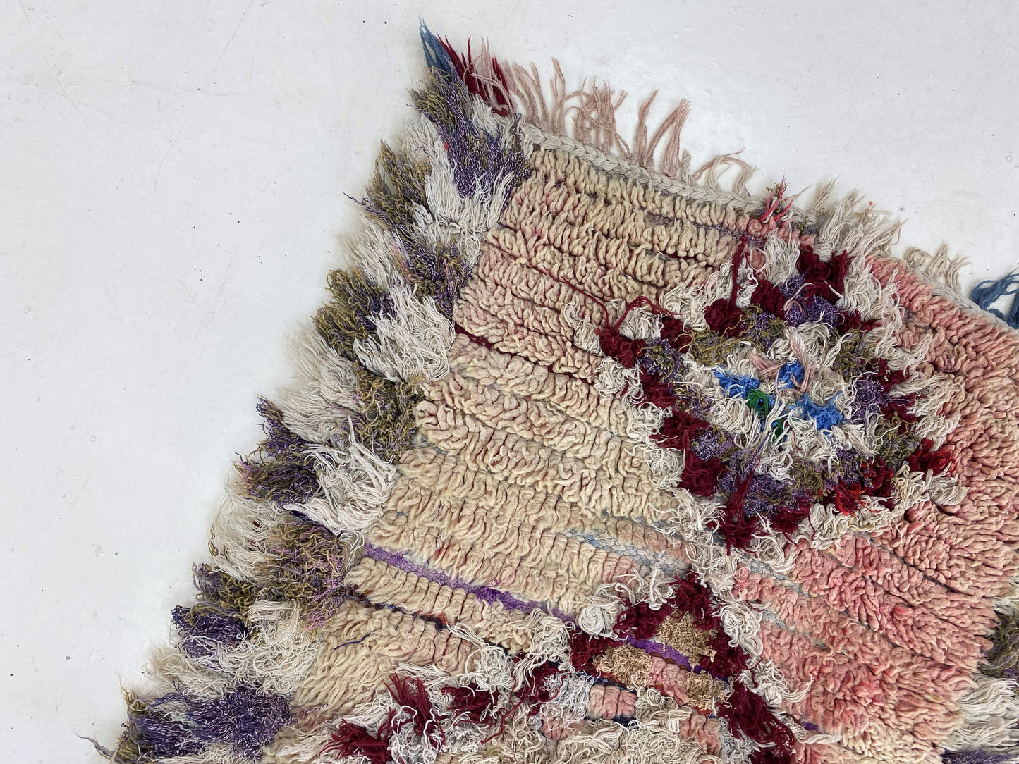 Narrow Diamond Runner Rug 2x8 ft, Moroccan Runner Rug.