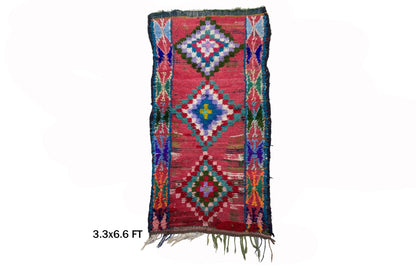 Traditional Moroccan Runner Rug – 3x7 Vibrant Diamond Runner – Perfect for Boho-Chic Interiors.